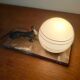 Art deco lamp bird and glass globe