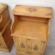 Paire de meubles vintage en bois décor floral