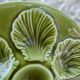 6 oyster plates Proceram vintage Green color