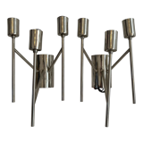 Set of three design wall lamps 1970