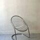 Chromed metal Egg armchair by Gastone Rinaldi, 1970s design chair.