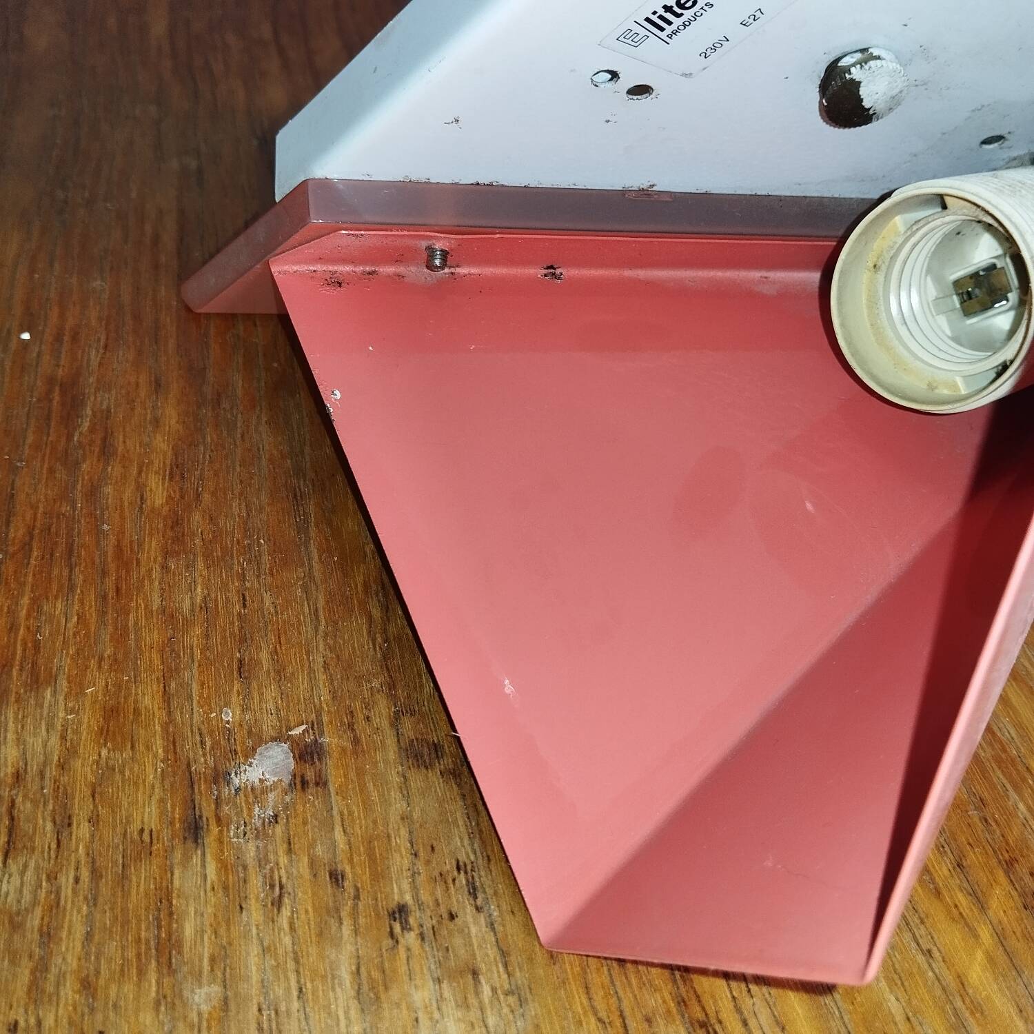 80s metal and plastic wall light