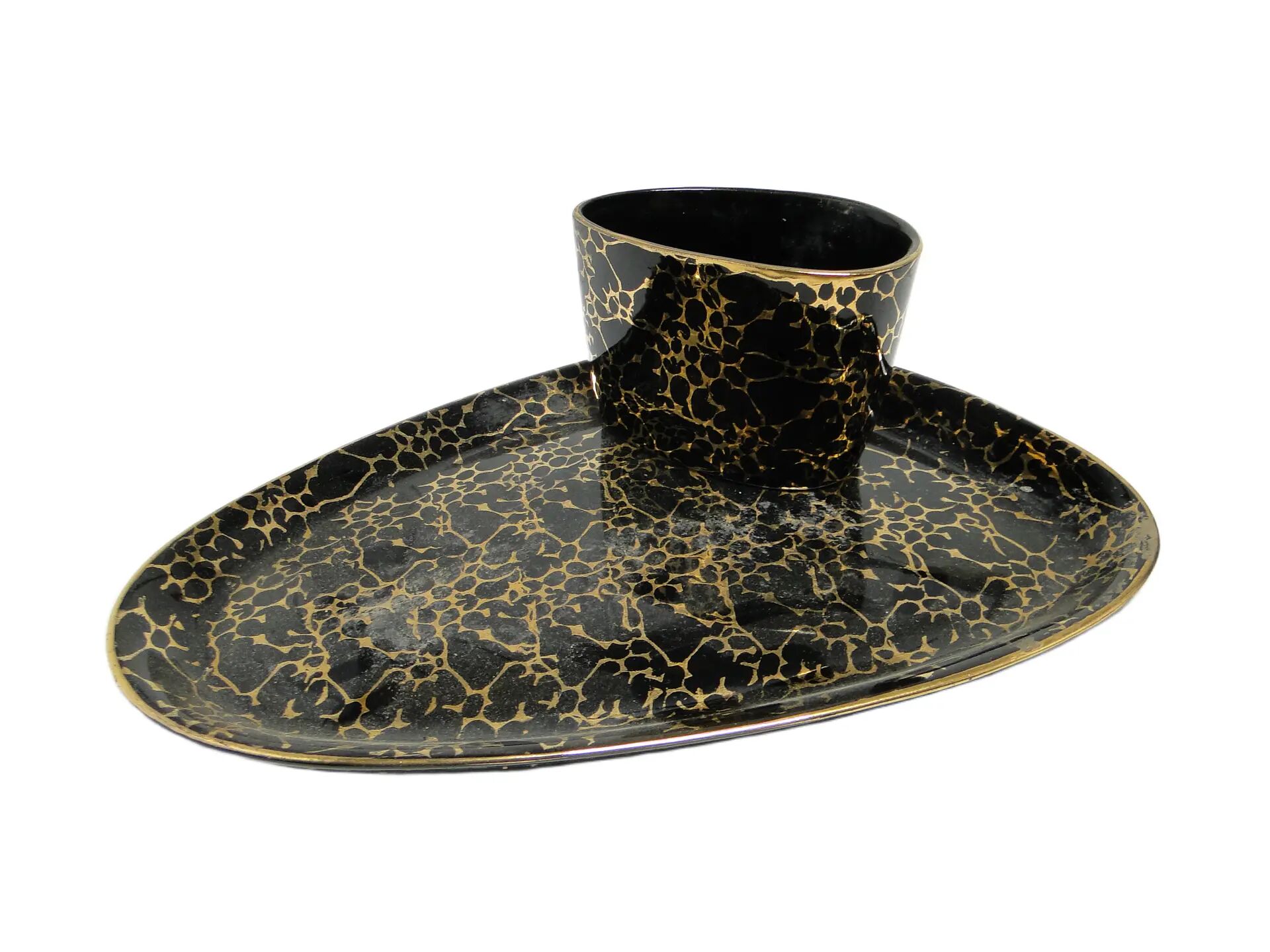 Ensemble de fumeur, moderne du milieu du siècle, porcelaine, Chodzież, Pologne, années 1970.