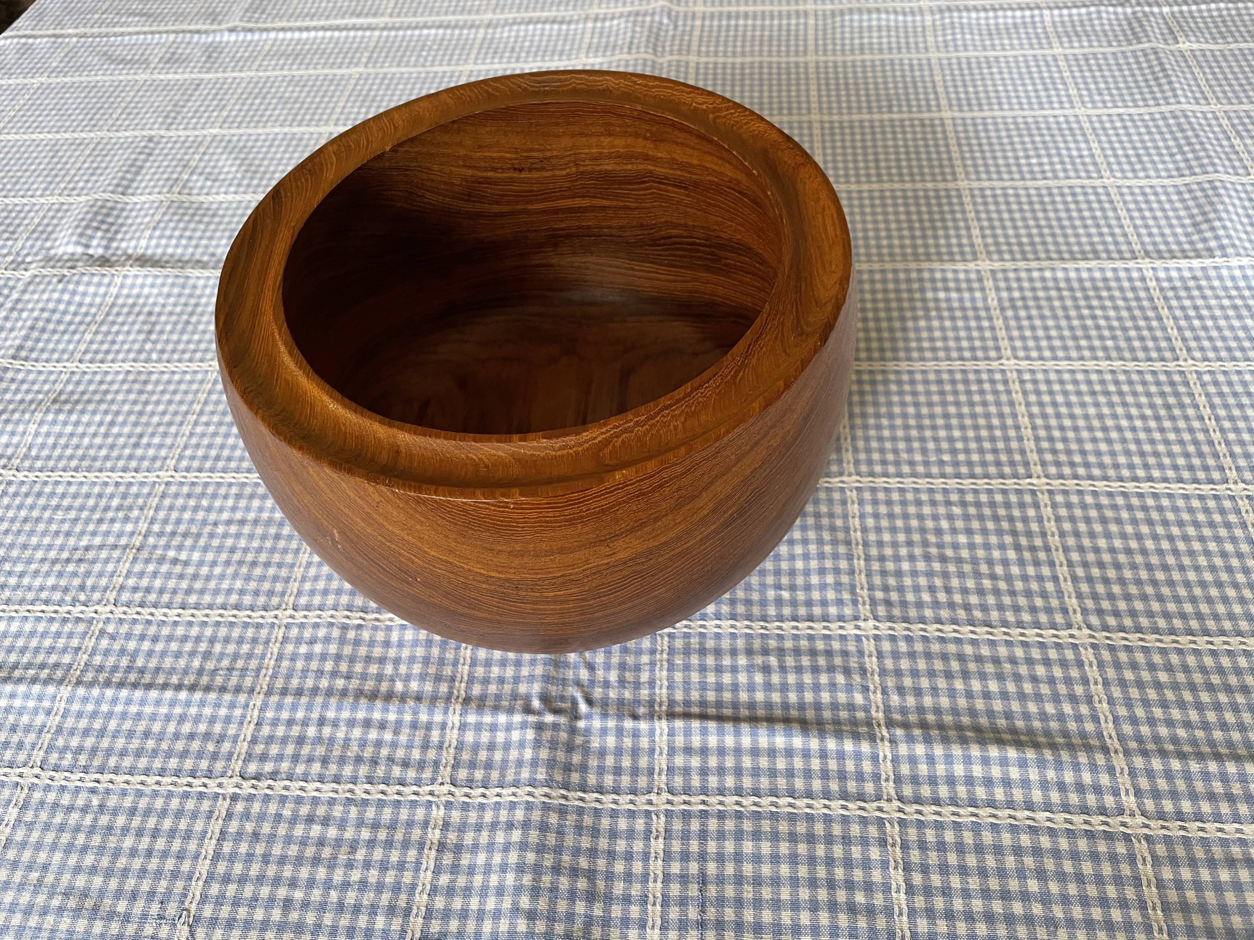 Vintage teak salad bowl