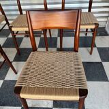 Set of 5 chairs from the 50s designed by Georg Leowald