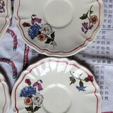 4 Sarraguemines plates and saucers