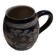 Vintage mug or tankard in Alsace blue enamel, numbered and signed Betschdorf