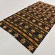 6x10 Black & Yellow Turkish Wool Kilim Rug,Area Kilim Rug 170x312 Cm