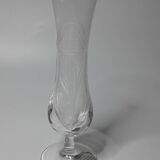 Vase soliflore en cristal taillé main - Valéry Klein, Baccarat