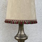 Large vintage patinated metal lamp from the 1970s.