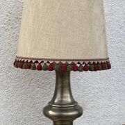 Large vintage patinated metal lamp from the 1970s.