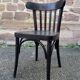 set of 6 Viennese chairs curved wood restaurant Paris bistro Fischel 1960