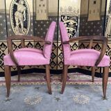 Paire de fauteuils bridges Art Déco