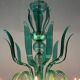 Venetian chandelier in emerald murano glass 10 arms of light