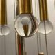Lustre chrome et sphère en laiton du milieu du siècle de Sciolari
