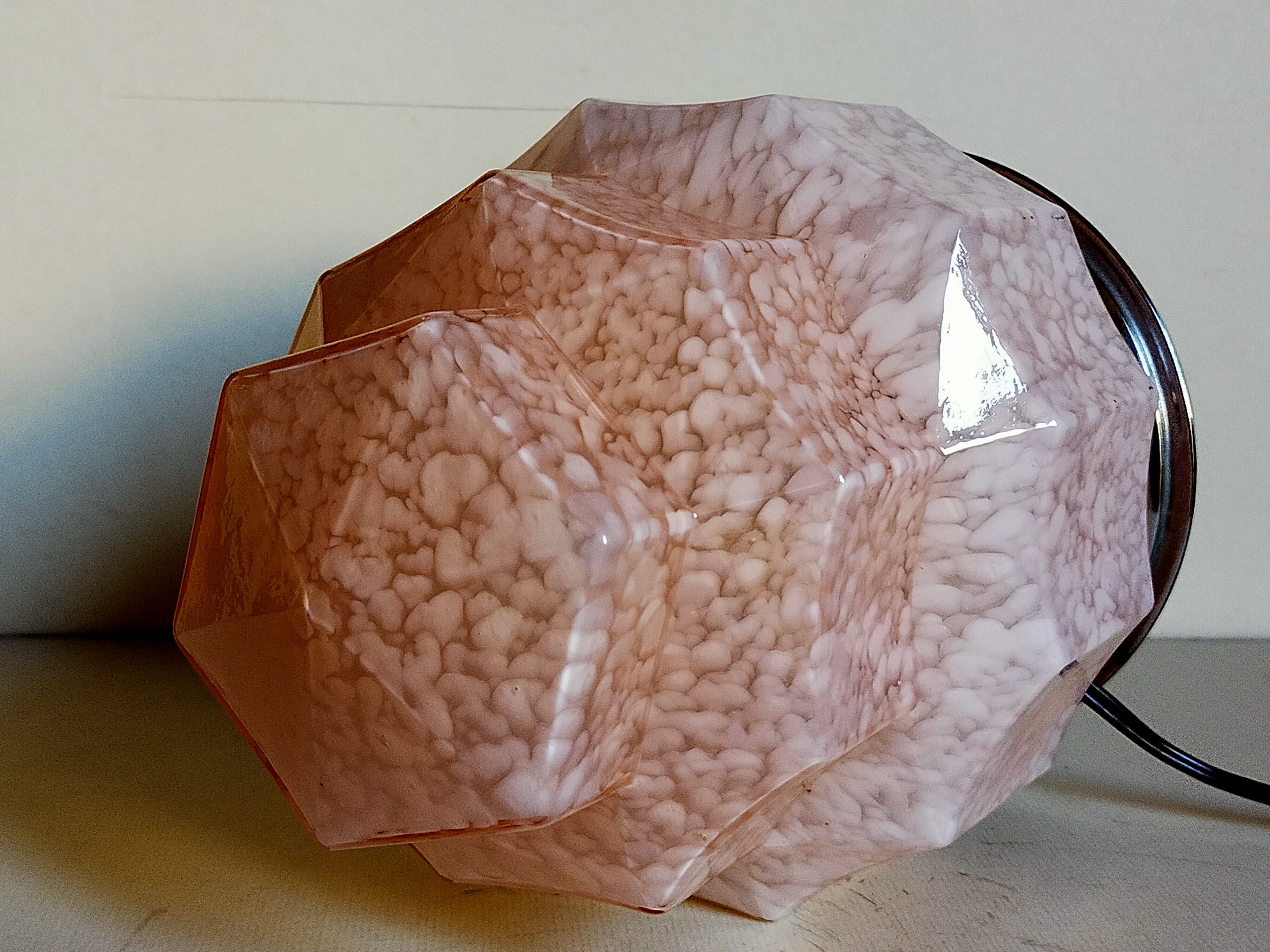 Clichy Glass Art Deco Ceiling Lamp 1925