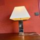 Vintage table lamp – marble and chrome metal base