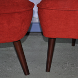 1950s chair red fabric