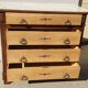 Old chest of drawers, white marble top.