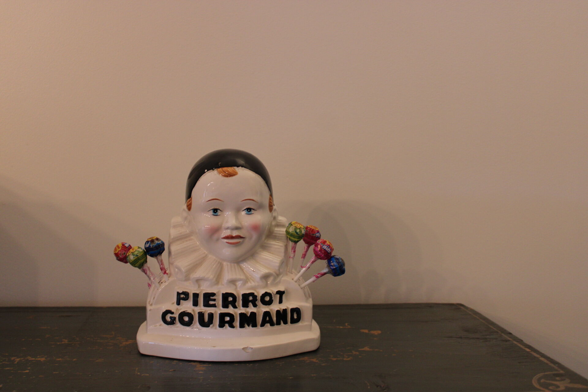 Porte-sucettes de comptoir "Pierrot Gourmand"