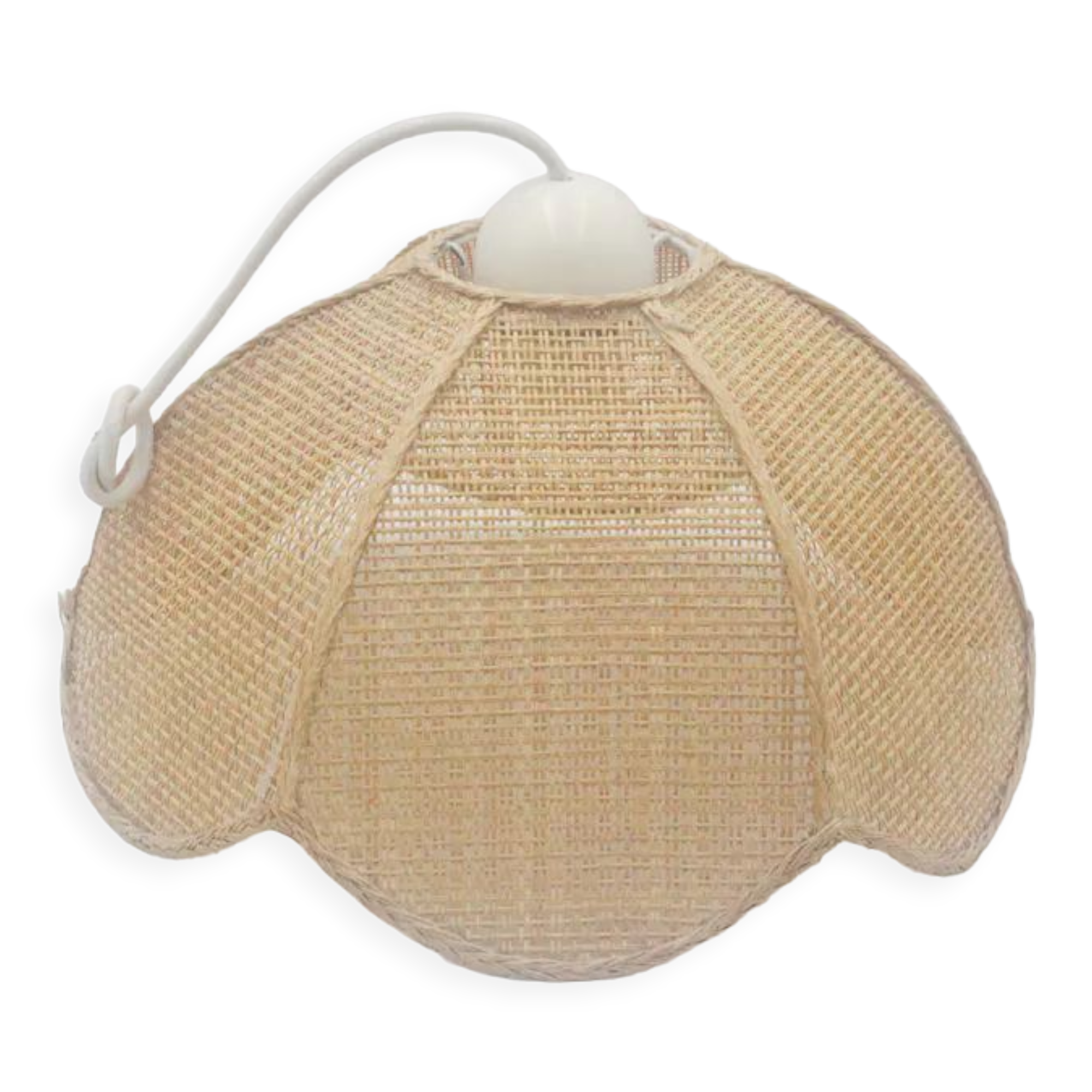 Vintage wicker flower pendant lamp