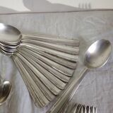 40's silver plated metal cutlery set 36 pieces