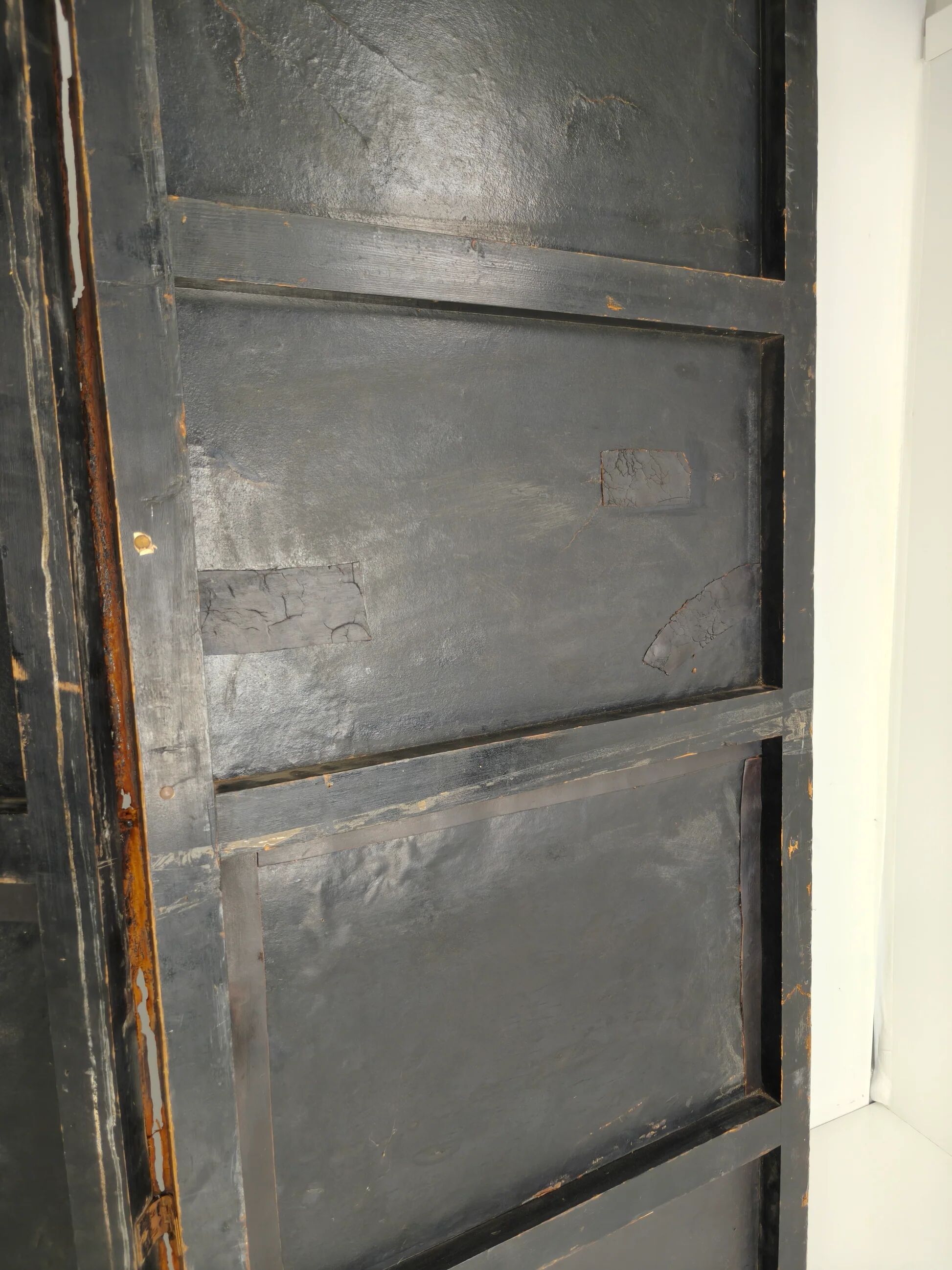 Late 18th-century Belgian embossed leather folding screen – after Daniel Marot