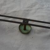 Metal hook, vintage 60s, 3 turquoise blue hooks