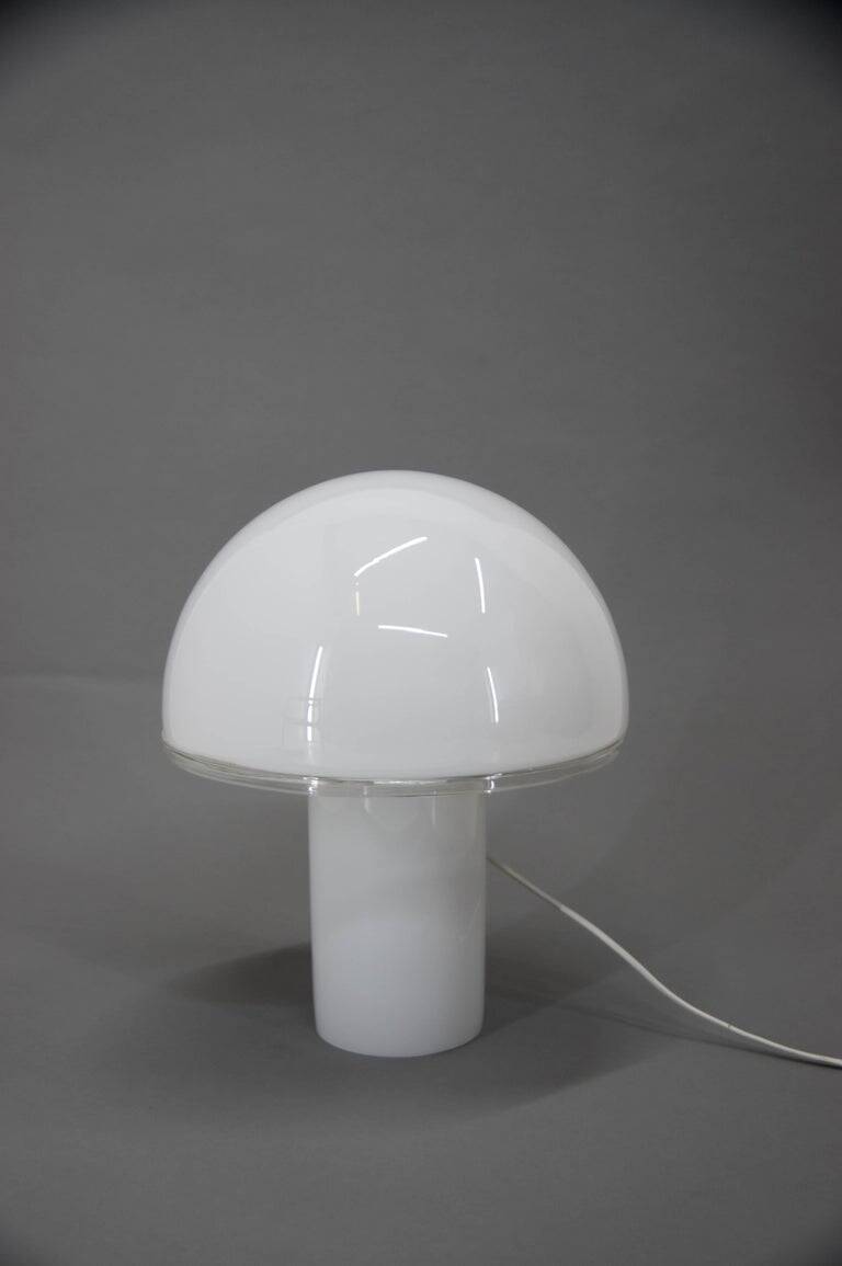 Large Italian Opaline Glass Table or Floor Lamp by Fontana Arte, 2010s