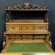 Commode Secrétaire en noyer avec étagère sculptée – époque Louis Philippe