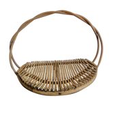 Vintage rattan basket fruit basket France 1960s