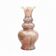 Fluted vase in mottled brown and white glass paste