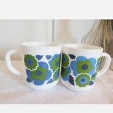 4 vintage Mugs Arcopal lotus