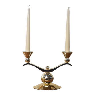 Art Deco style double candle holder