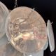 Handcrafted chandelier with Murano glass and handmade alabaster discs.