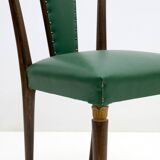 Eight Mid-century Modern Dining Chairs Attributed to Guglielmo Ulrich, 1940s