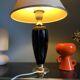 Vintage gold and black ceramic lamp