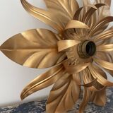 Flowers wall lamp and electrified golden leaf to nine