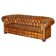 Canapé Chesterfield en cuir, style Art Déco, entièrement restauré