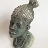 African stone bust