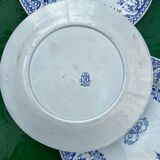 6 assiettes Gien série monogramme « 2nd choix »