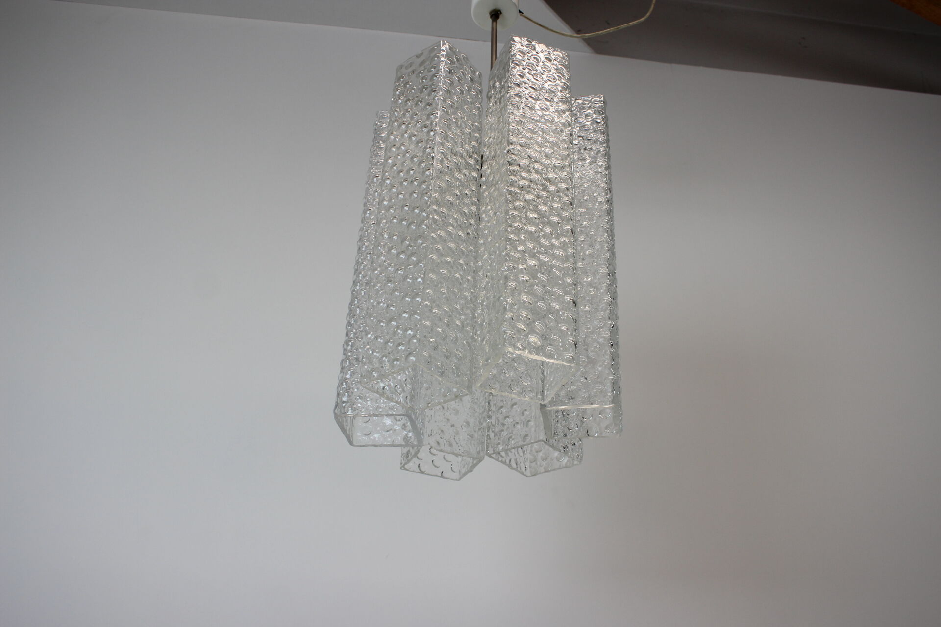 Glass chandelier by Kamenicky Senov, 1970's