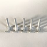 Lot of five vintage patères