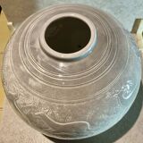 Large art deco ceramic vase by juliette mazaudois signed on the bottom