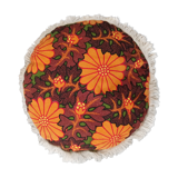 Round cushion year 70 vintage fringes