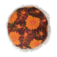 Coussin rond année 70 vintage franges