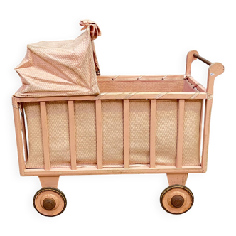 Vintage wooden doll's pram