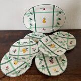 Longchamp dessert plates and oval dish