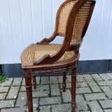 Louis XVI office chair in solid walnut
