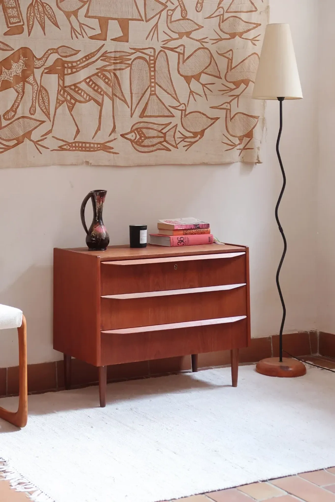 Commode teck scandinave années 60 3 tiroirs